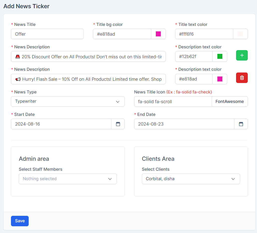 BannerCraft - Dynamic Banner Management & News Ticker Module for Perfex CRM - 2